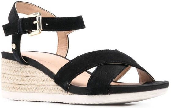 Geox Ischia jute wedge sandals Black