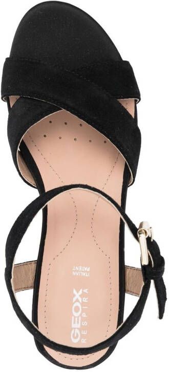 Geox Ischia jute wedge sandals Black