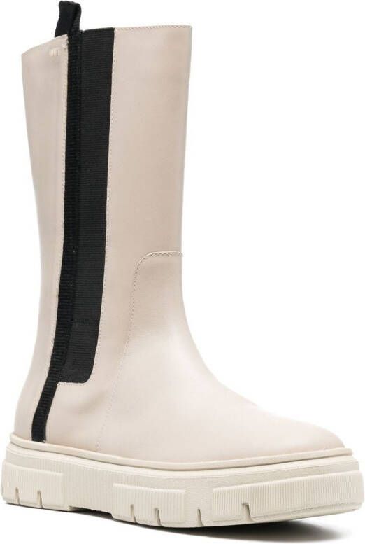 Geox Isotte elasticated-panel detail boots Neutrals