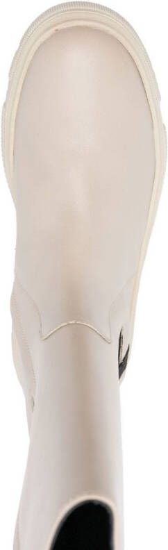 Geox Isotte elasticated-panel detail boots Neutrals