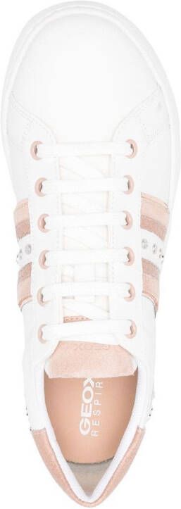 Geox Jaysen panelled stud-detail sneakers White