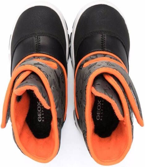 Geox Kids B Flanfil graphic-print ankle boots Black