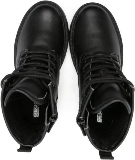 Geox Kids Casey lace-up ankle boots Black