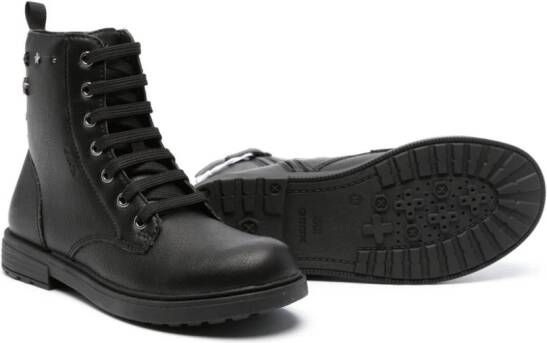 Geox Kids Eclair lace-up ankle boots Black