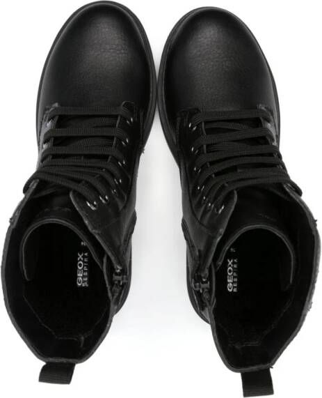 Geox Kids Eclair lace-up ankle boots Black