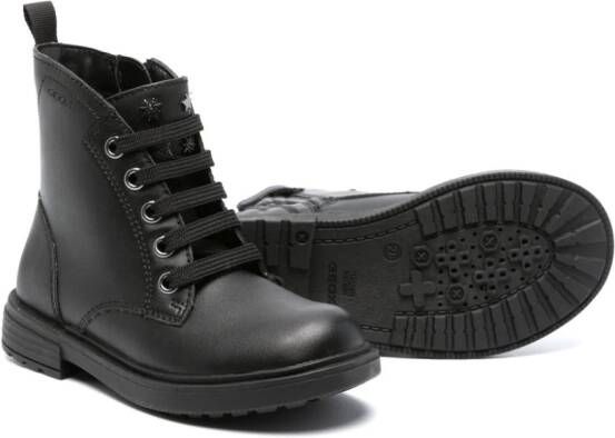 Geox Kids Eclair lace-up ankle boots Black