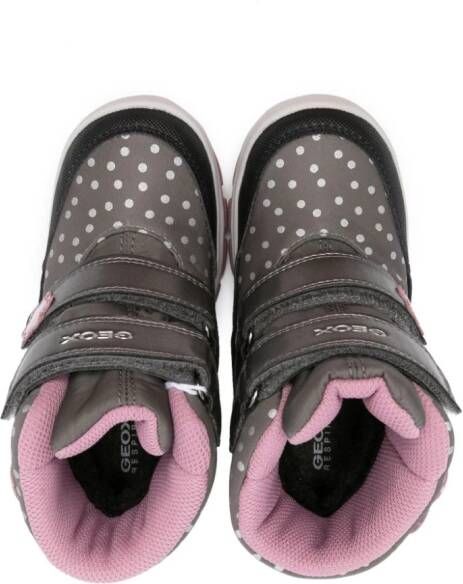 Geox Kids Flanfil ABX polka-dot boots Grey