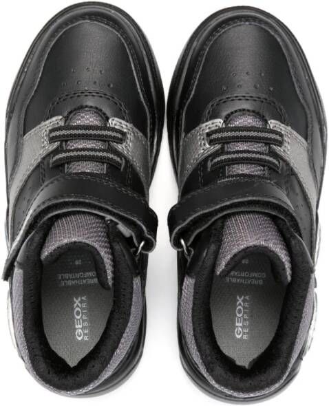 Geox Kids Illuminus touch-strap sneakers Black