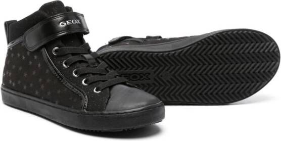 Geox Kids Kalispera star-print sneakers Black
