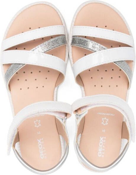 Geox Kids Karly calf-leather sandals White
