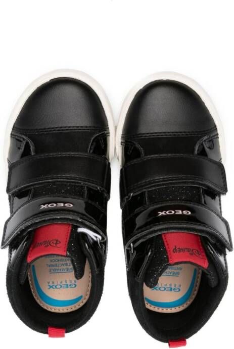Geox Kids Kilwi touch-strap panelled sneakers Black