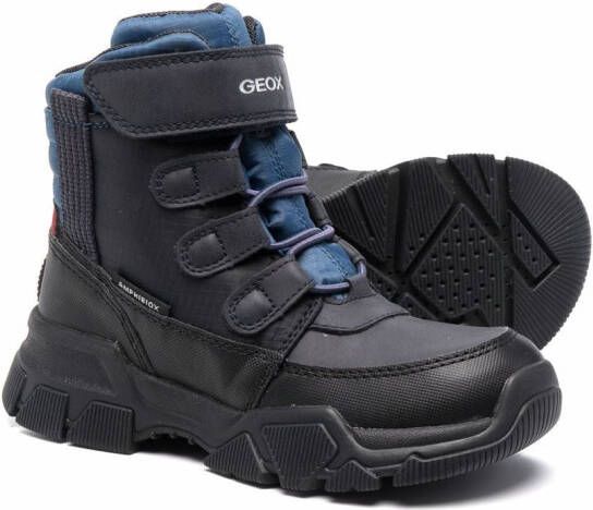 Geox Kids Nevegal panelled boots Black