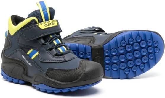 Geox Kids New savage lace-up boots Blue