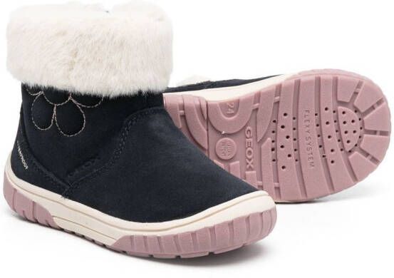 Geox Kids Omar shearling-trim boots Black