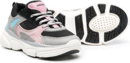 Geox Kids panelled-design low-top sneakers Grey