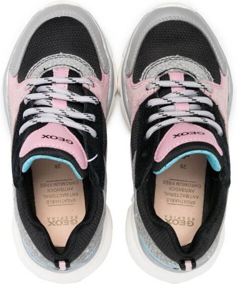 Geox Kids panelled-design low-top sneakers Grey