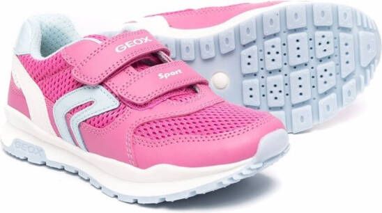 Geox Kids Pavel touch-strap sneakers Pink