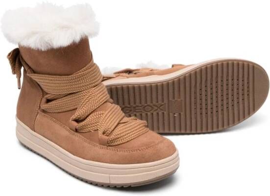 Geox Kids Rebecca suede ankle boots Brown