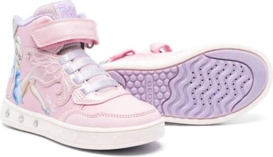 Geox Kids Skylin Tinker Bell high-top sneakers Pink