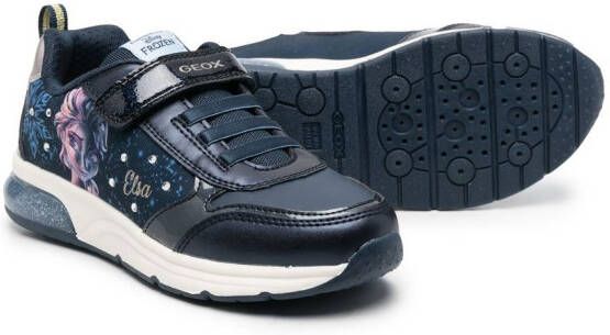 Geox Kids Spaceclub Elsa-print sneakers Blue