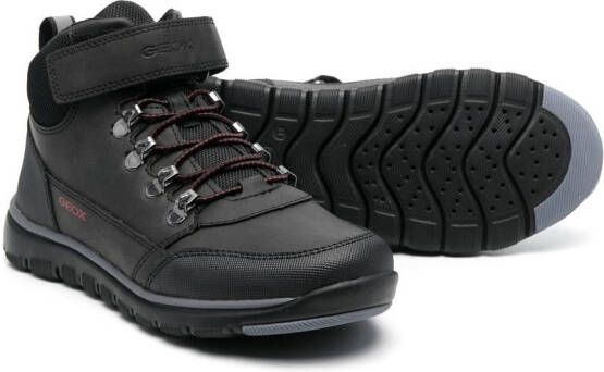 Geox Kids Xunday leather ankle boots Black