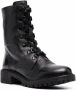 Geox lace-up leather boots Black - Thumbnail 2