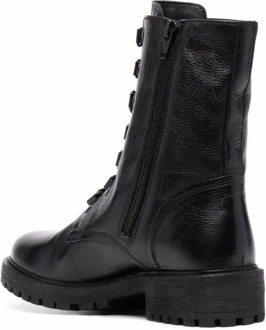 Geox lace-up leather boots Black