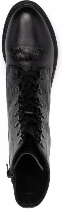Geox lace-up leather boots Black