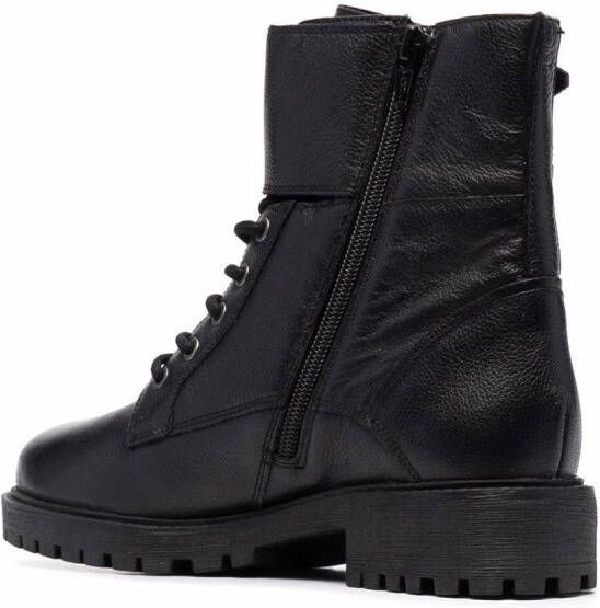 Geox lace-up leather boots Black