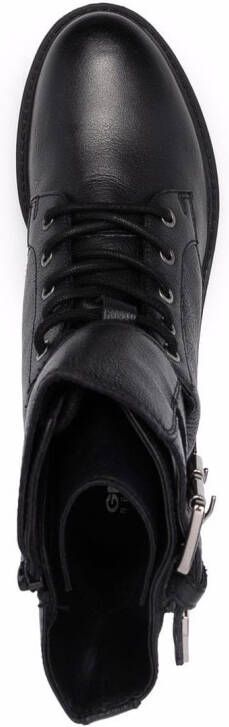 Geox lace-up leather boots Black