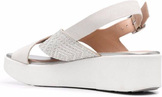 Geox Laudara woven-strap wedge sandals Grey
