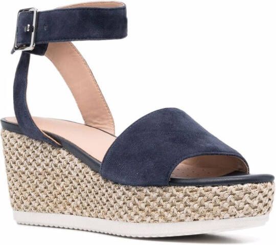 Geox Lipari espadrille wedge sandals Blue