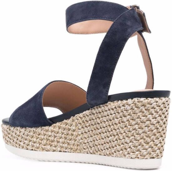 Geox Lipari espadrille wedge sandals Blue