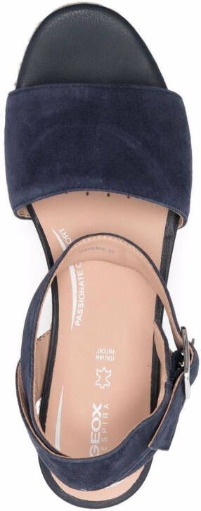 Geox Lipari espadrille wedge sandals Blue