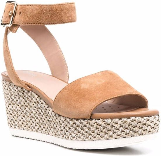Geox 75mm Lipari wedge sandals Neutrals