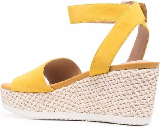 Geox Lipari woven wedge sandals Yellow