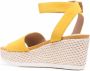 Geox Lipari woven wedge sandals Yellow - Thumbnail 3