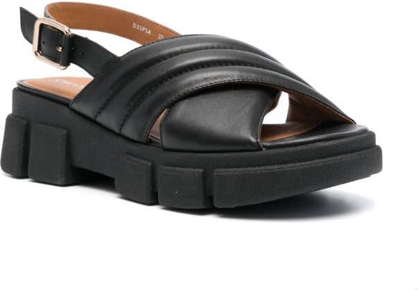 Geox Lisbona leather sandals Black