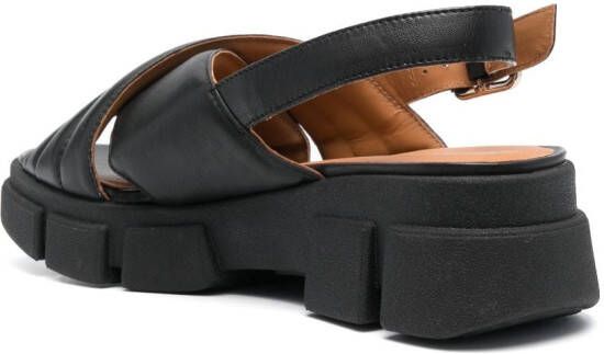 Geox Lisbona leather sandals Black