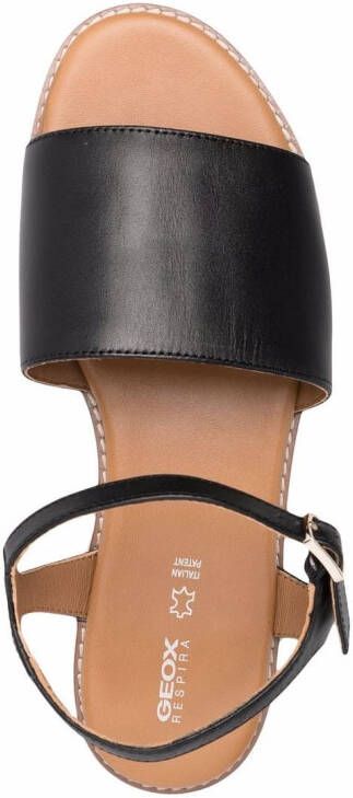 Geox naileen leather sandals Black