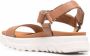 Geox open-toe leather sandals Brown - Thumbnail 3