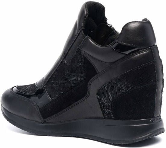 Geox panelled-design high-top sneakers Black