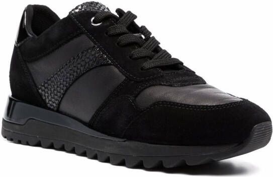 Geox panelled design sneakers Black