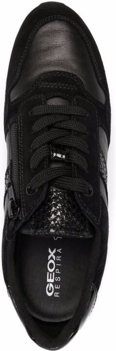 Geox panelled design sneakers Black