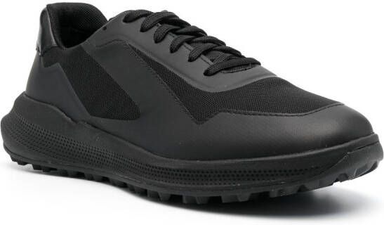 Geox panelled low-top sneakers Black