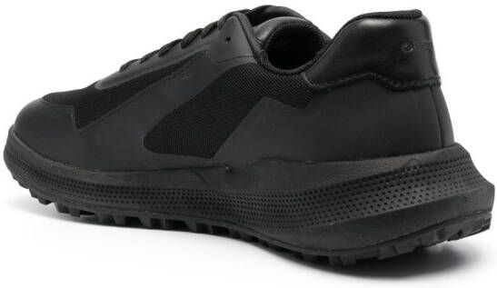 Geox panelled low-top sneakers Black