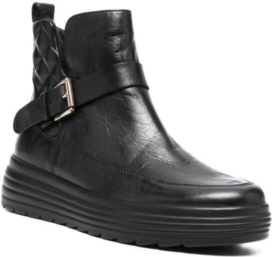 Geox Phaolae leather ankle boots Black