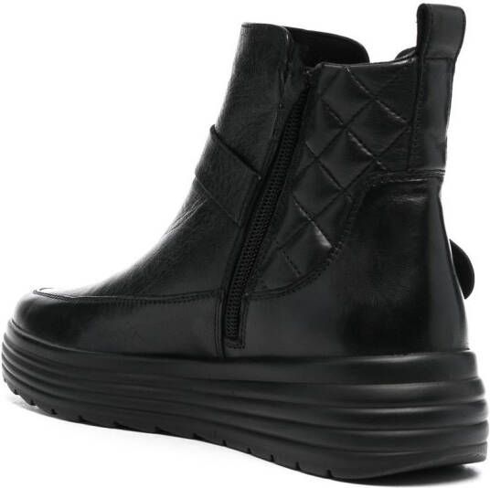 Geox Phaolae leather ankle boots Black