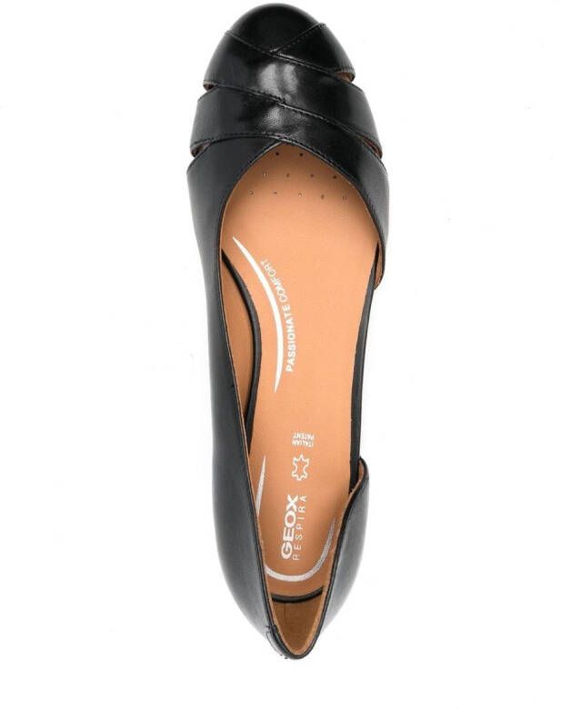 Geox Pheby cut-out ballerina shoes Black