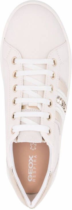 Geox Skyely leather trainers Neutrals